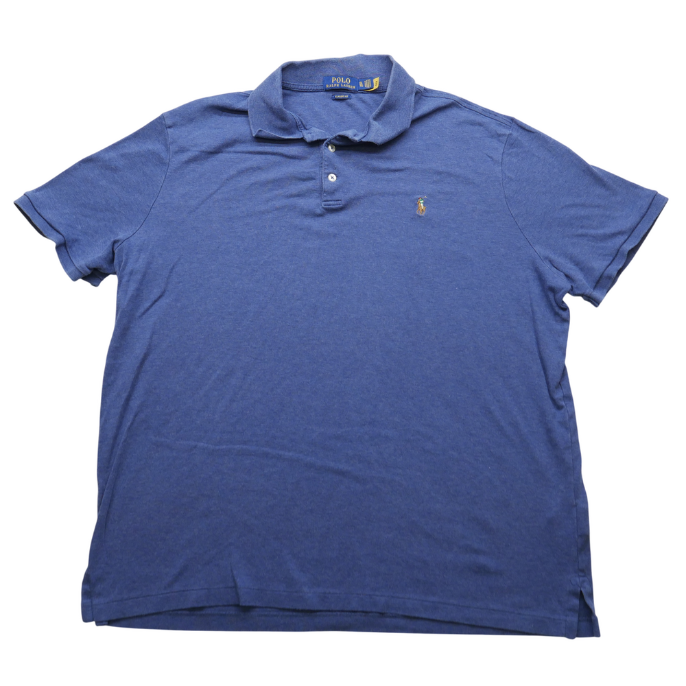 Polo Ralph Lauren Shirt Mens XL Classic Fit Blue Short Sleeve Logo Embroidered
